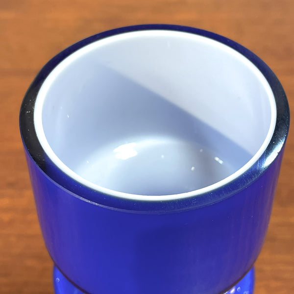 フラワーベース 花瓶 ガラス レア品 ブルー Blue Alsterfors Per Olof Strom 北欧 ヴィンテージ スウェーデン Sweden