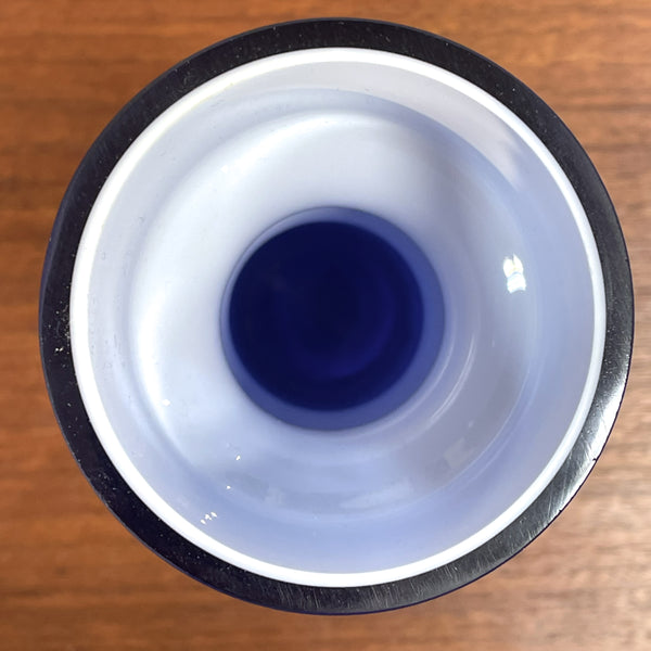 フラワーベース 花瓶 ガラス レア品 ブルー Blue Alsterfors Per Olof Strom 北欧 ヴィンテージ スウェーデン Sweden
