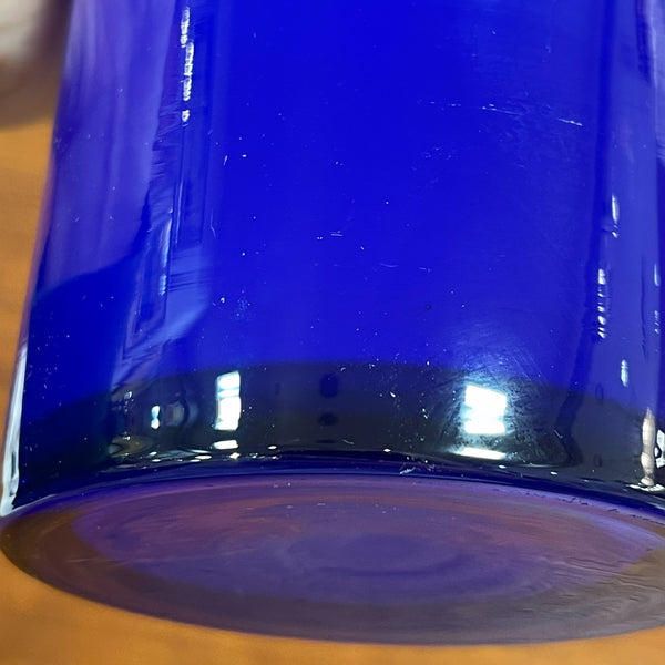 フラワーベース 花瓶 ガラス レア品 ブルー Blue Alsterfors Per Olof Strom 北欧 ヴィンテージ スウェーデン Sweden