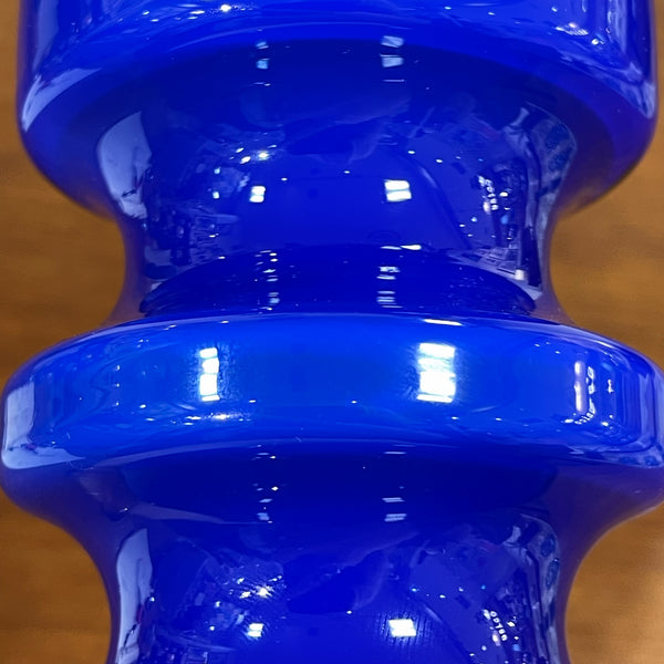 フラワーベース 花瓶 ガラス レア品 ブルー Blue Alsterfors Per Olof Strom 北欧 ヴィンテージ スウェーデン Sweden