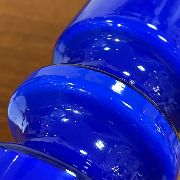 フラワーベース 花瓶 ガラス レア品 ブルー Blue Alsterfors Per Olof Strom 北欧 ヴィンテージ スウェーデン Sweden