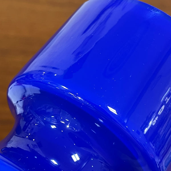 フラワーベース 花瓶 ガラス レア品 ブルー Blue Alsterfors Per Olof Strom 北欧 ヴィンテージ スウェーデン Sweden