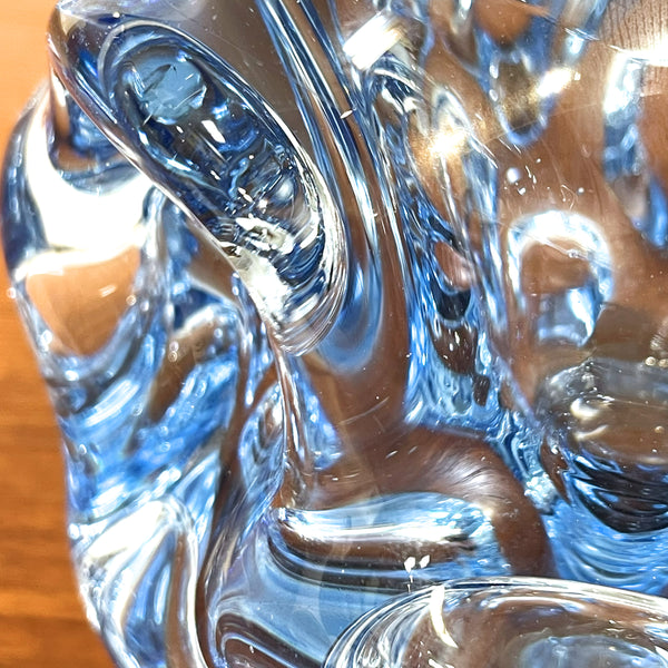 フラワーベース 花瓶 ガラス レア品 ブルー Blue オーセダ Aseda  北欧 ヴィンテージ スウェーデン Sweden