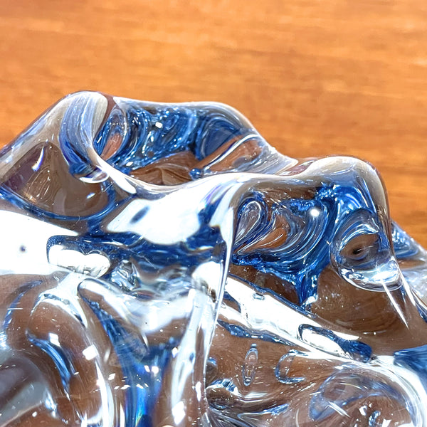 フラワーベース 花瓶 ガラス レア品 ブルー Blue オーセダ Aseda  北欧 ヴィンテージ スウェーデン Sweden