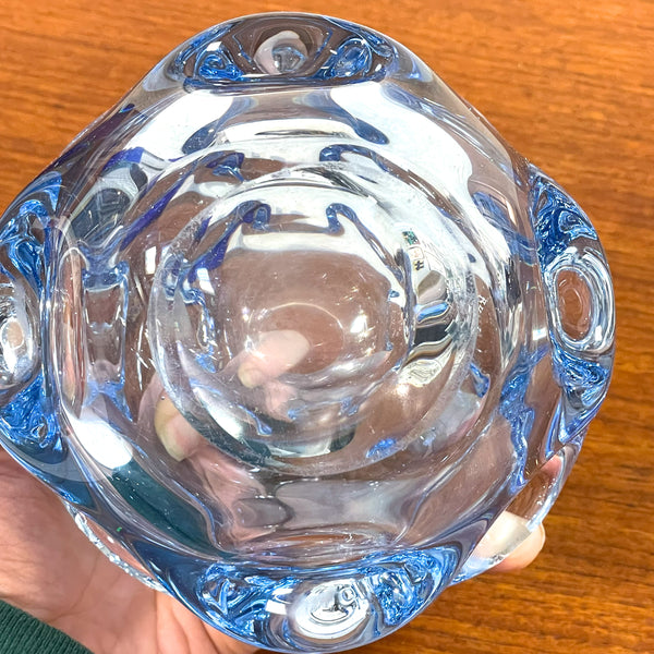 フラワーベース 花瓶 ガラス レア品 ブルー Blue オーセダ Aseda  北欧 ヴィンテージ スウェーデン Sweden