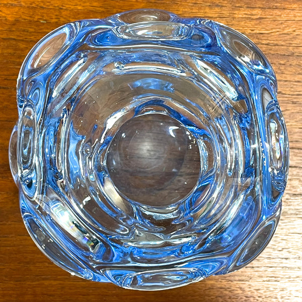 フラワーベース 花瓶 ガラス レア品 ブルー Blue オーセダ Aseda  北欧 ヴィンテージ スウェーデン Sweden