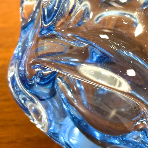 フラワーベース 花瓶 ガラス レア品 ブルー Blue オーセダ Aseda  北欧 ヴィンテージ スウェーデン Sweden