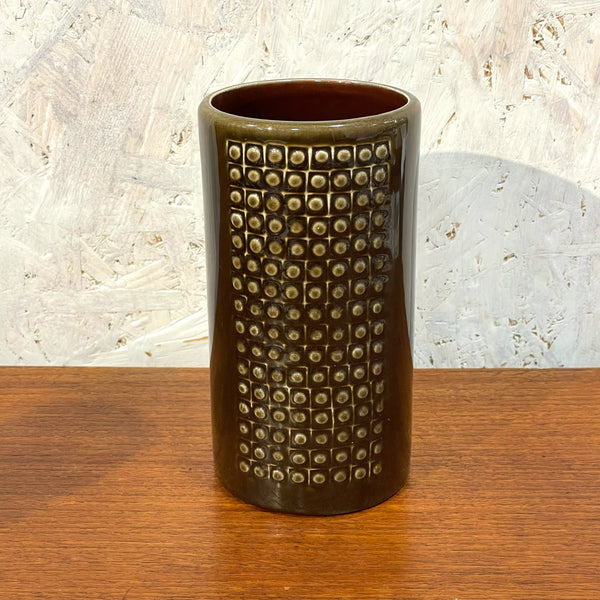 フラワーベース グンナーニールンド 花瓶 ブラウン brown ロールストランド Rorstrand 北欧 ヴィンテージ スウェーデン Gunnar Nylund Kub Sweden
