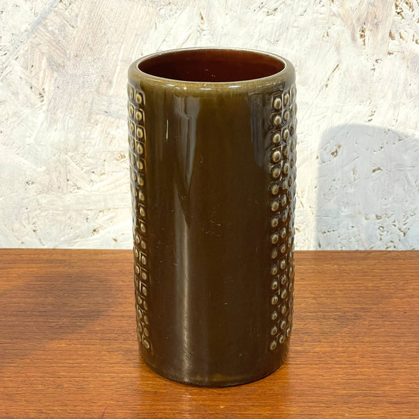 フラワーベース グンナーニールンド 花瓶 ブラウン brown ロールストランド Rorstrand 北欧 ヴィンテージ スウェーデン Gunnar Nylund Kub Sweden