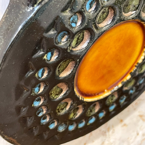 陶板 ヴィンテージ  スウェーデン 鳥の家族 黒 black グスタフスベリ Gustavsberg ブリト・ルイス・サンデル  Vintage Britt Louise Sundell gustavsberg Sweden