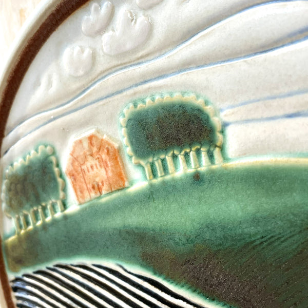 陶板 ヴィンテージ レア品  スウェーデン 風景  ホガナス  Vintage Brita Mellander-Jungermann Hoganas Sweden