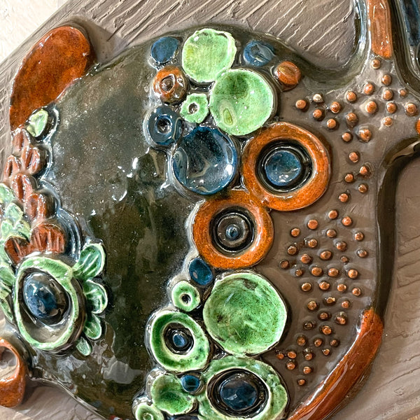 陶板 ヴィンテージ 超レア品  スウェーデン 魚 ジイ・カントフタ  Vintage Annika Kihlman Jie gantofta Sweden