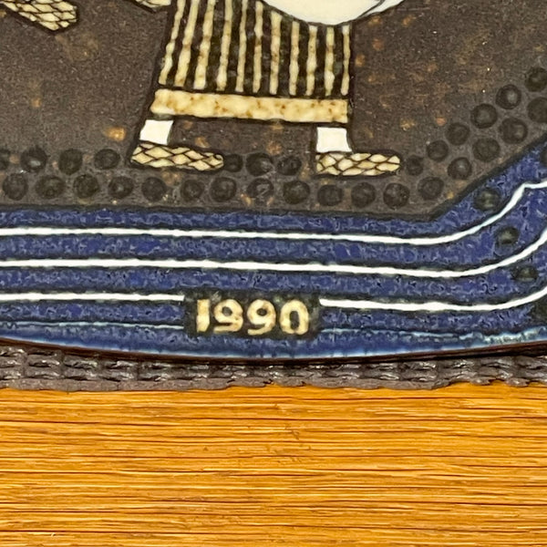カレワラ イヤープレート 1990 ARABIA レア品 ヴィンテージ 陶板 飾り皿 壁掛け フィンランド アラビア Finland