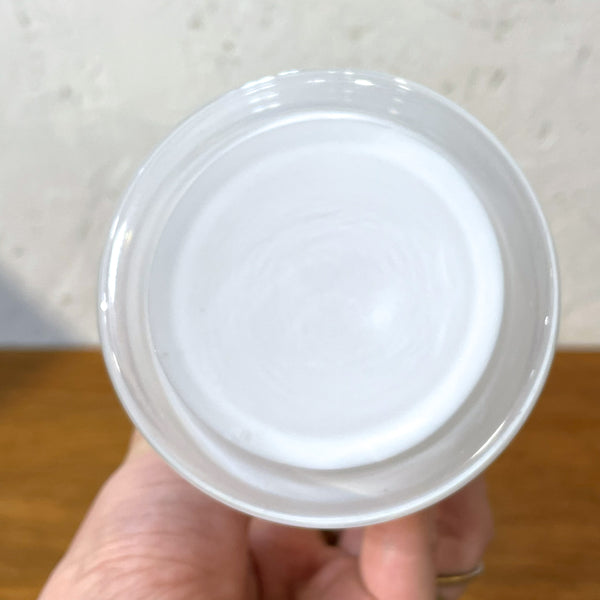 フラワーベース 花瓶 ガラス ホワイト White Holmegaard Otto Brauer 北欧 ヴィンテージ ホルムガード デンマーク Denmark