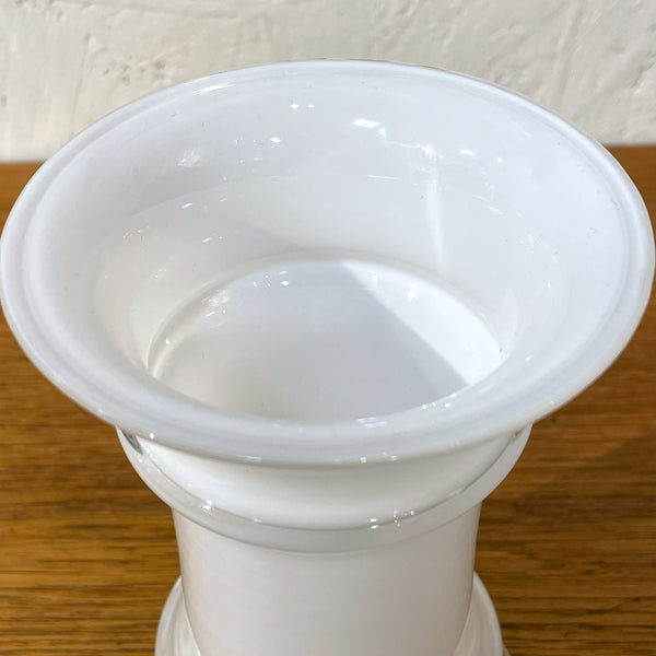 フラワーベース 花瓶 ガラス ホワイト White Holmegaard Otto Brauer 北欧 ヴィンテージ ホルムガード デンマーク Denmark