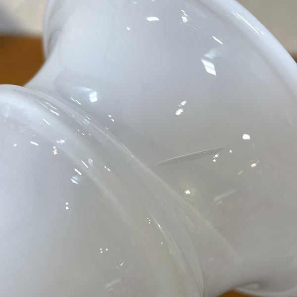 フラワーベース 花瓶 ガラス ホワイト White Holmegaard Otto Brauer 北欧 ヴィンテージ ホルムガード デンマーク Denmark