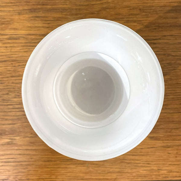 フラワーベース 花瓶 ガラス ホワイト White Holmegaard Otto Brauer 北欧 ヴィンテージ ホルムガード デンマーク Denmark