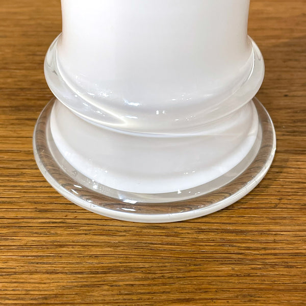 フラワーベース 花瓶 ガラス ホワイト White Holmegaard Otto Brauer 北欧 ヴィンテージ ホルムガード デンマーク Denmark