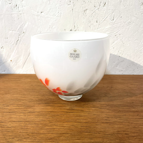 フラワーベース 花瓶 ガラス ホワイト White Holmegaard Najadeシリーズ Per Lutken 北欧 ヴィンテージ ホルムガード デンマーク Denmark