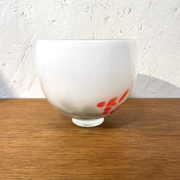 フラワーベース 花瓶 ガラス ホワイト White Holmegaard Najadeシリーズ Per Lutken 北欧 ヴィンテージ ホルムガード デンマーク Denmark