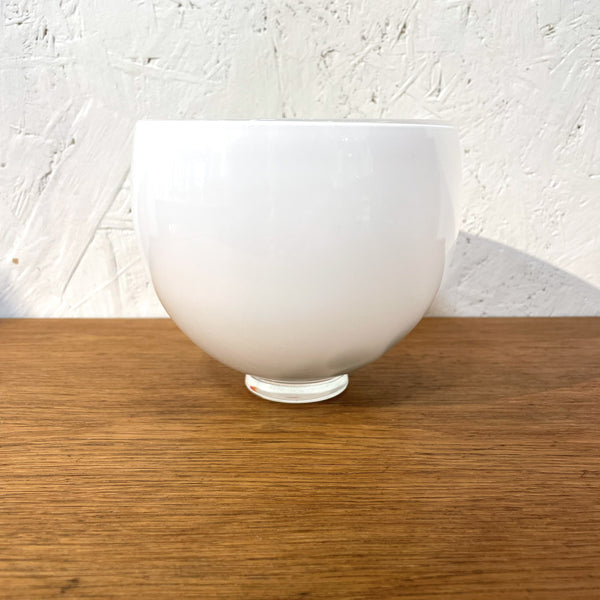 フラワーベース 花瓶 ガラス ホワイト White Holmegaard Najadeシリーズ Per Lutken 北欧 ヴィンテージ ホルムガード デンマーク Denmark