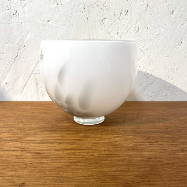 フラワーベース 花瓶 ガラス ホワイト White Holmegaard Najadeシリーズ Per Lutken 北欧 ヴィンテージ ホルムガード デンマーク Denmark