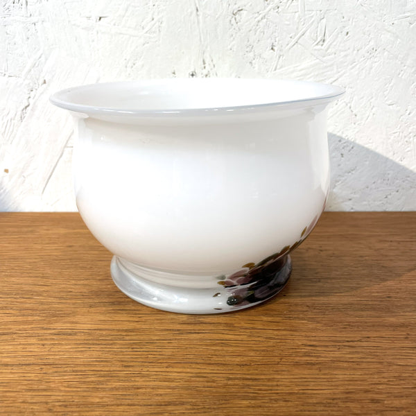 ボウル ガラス マーブル ホワイト White Holmegaard Najadeシリーズ Per Lutken 北欧 ヴィンテージ ホルムガード デンマーク Denmark