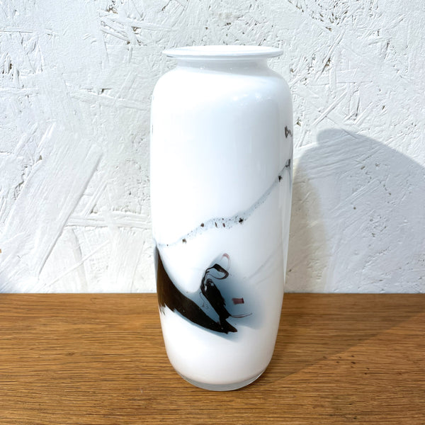 フラワーベース 花瓶 ガラス ホワイト White Holmegaard SAKURAシリーズ Jacob Bang 北欧 ヴィンテージ ホルムガード デンマーク Denmark