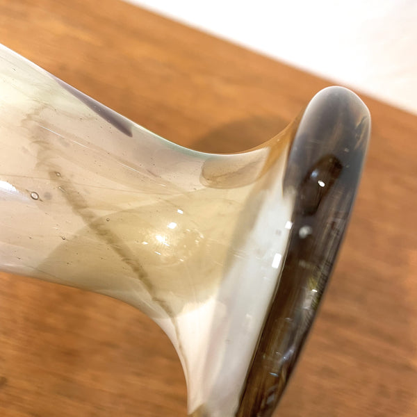 フラワーベース 花瓶 ガラス マーブル ホワイト White Holmegaard CASCADEシリーズ Per Lutken 北欧 ヴィンテージ ホルムガード デンマーク Denmark