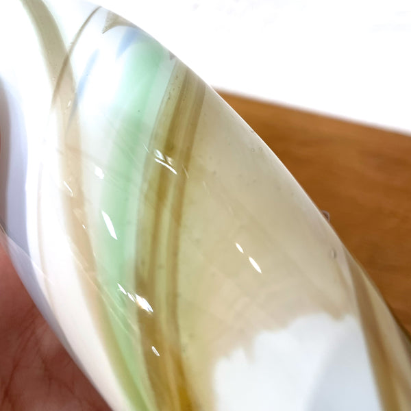 フラワーベース 花瓶 ガラス マーブル ホワイト White Holmegaard CASCADEシリーズ Per Lutken 北欧 ヴィンテージ ホルムガード デンマーク Denmark