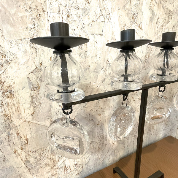 キャンドルスタンド Erik Hoglund エリック・ホグラン レア品 クリアガラス ボダスミド  北欧 ヴィンテージ スウェーデン Sweden BODA SMIDE