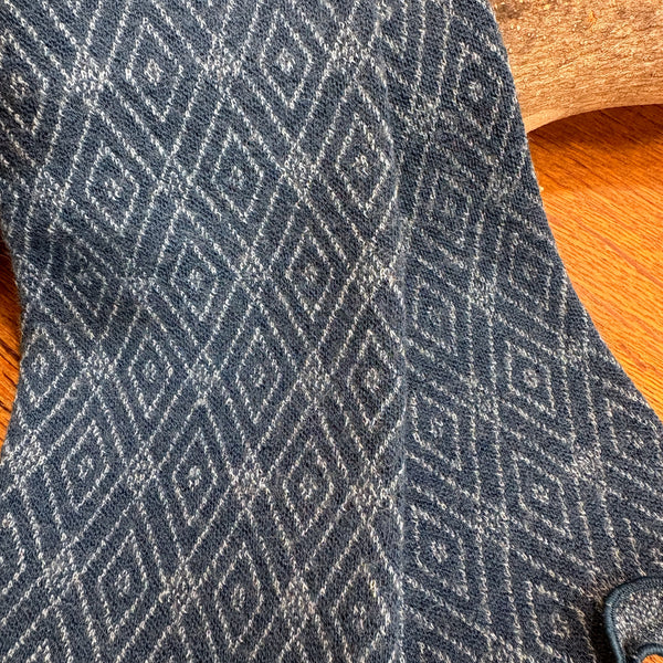 リストウォーマー  ウール 青 blue  スウェーデン エドゥルスドッター Rhombus majolika blue Edursdotter wool sweden wrist warmers