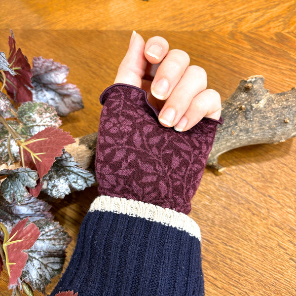 リストウォーマー  ウール 紫 Purple  スウェーデン エドゥルスドッター Vinca port Edursdotter wool sweden wrist warmers