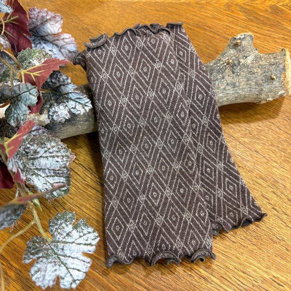 リストウォーマー  ウール ブラウン brown  スウェーデン エドゥルスドッター Rhom brown Edursdotter wool sweden wrist warmers