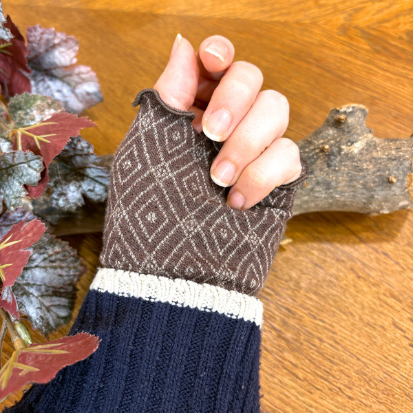 リストウォーマー  ウール ブラウン brown  スウェーデン エドゥルスドッター Rhom brown Edursdotter wool sweden wrist warmers