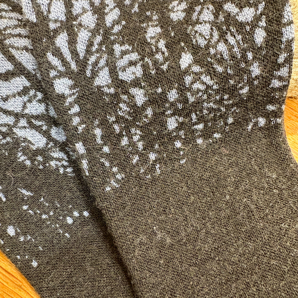 リストウォーマー  ウール 黒・青 black/blue  スウェーデン エドゥルスドッター Cherry Blue2  Edursdotter wool sweden wrist warmers