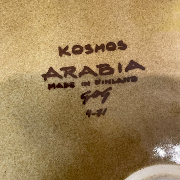 大皿 ARABIA Kosmos イエロー Yellow  微細なキズあり アラビア 北欧 ヴィンテージ フィンランド Finland