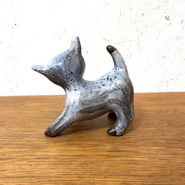 ネコ フィギュア 激レア品 グレー Grey ウプサラエクビー Upsala Ekeby 北欧 ヴィンテージ スウェーデン Sweden Dorothy Clough