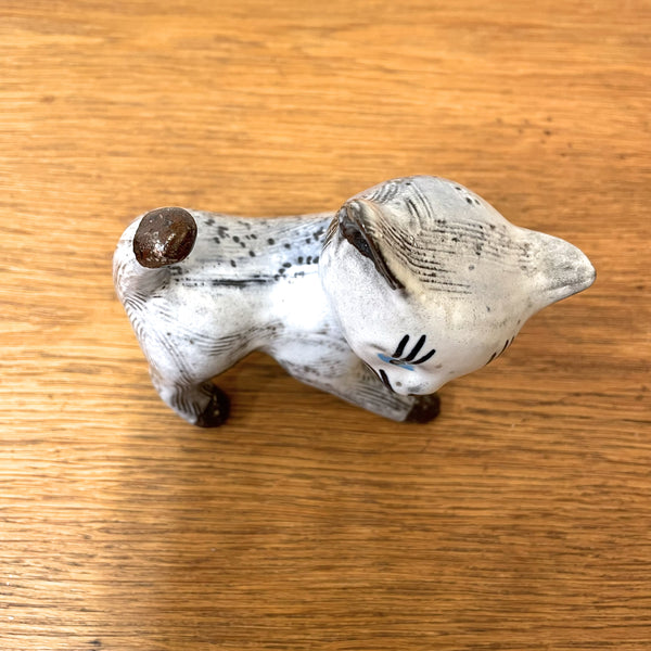 ネコ フィギュア 激レア品 グレー Grey ウプサラエクビー Upsala Ekeby 北欧 ヴィンテージ スウェーデン Sweden Dorothy Clough