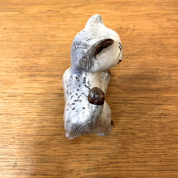 ネコ フィギュア 激レア品 グレー Grey ウプサラエクビー Upsala Ekeby 北欧 ヴィンテージ スウェーデン Sweden Dorothy Clough