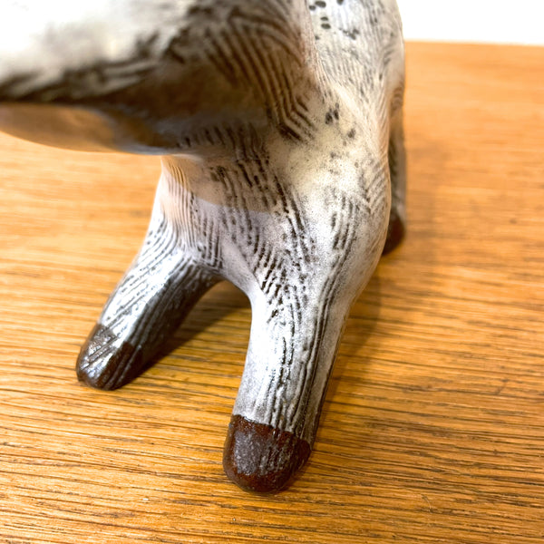 ネコ フィギュア 激レア品 グレー Grey ウプサラエクビー Upsala Ekeby 北欧 ヴィンテージ スウェーデン Sweden Dorothy Clough
