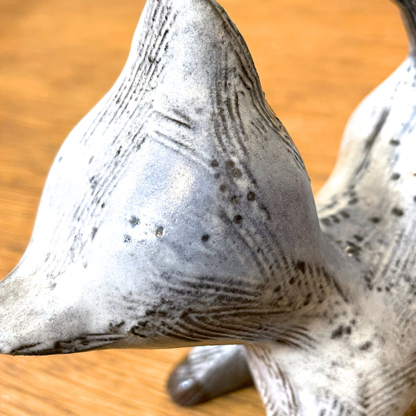 ネコ フィギュア 激レア品 グレー Grey ウプサラエクビー Upsala Ekeby 北欧 ヴィンテージ スウェーデン Sweden Dorothy Clough