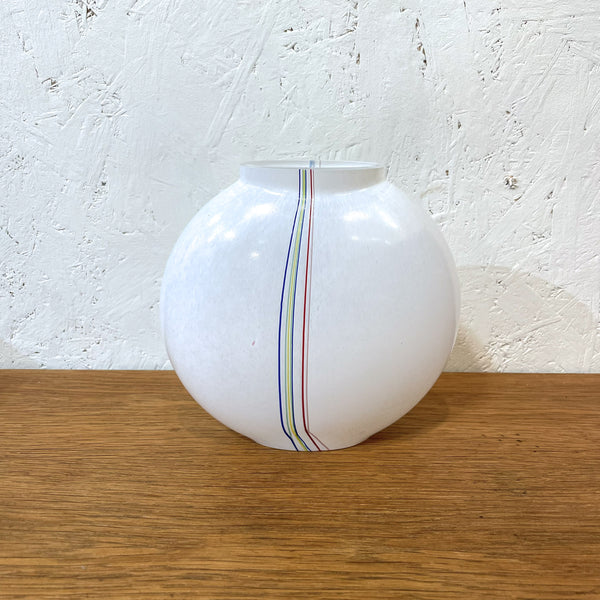 フラワーベース 花瓶 ガラス ホワイト White コスタボダ KOSTABODA Bertil Valien 北欧 ヴィンテージ スウェーデン Sweden