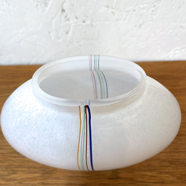 フラワーベース 花瓶 ガラス ホワイト White コスタボダ KOSTABODA Bertil Valien 北欧 ヴィンテージ スウェーデン Sweden