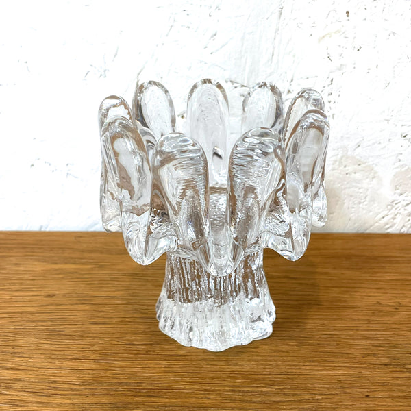 キャンドルホルダー ガラス クリア Clear Sunflower サンフラワー コスタボダ KOSTABODA Goran Warff 北欧 ヴィンテージ スウェーデン Sweden