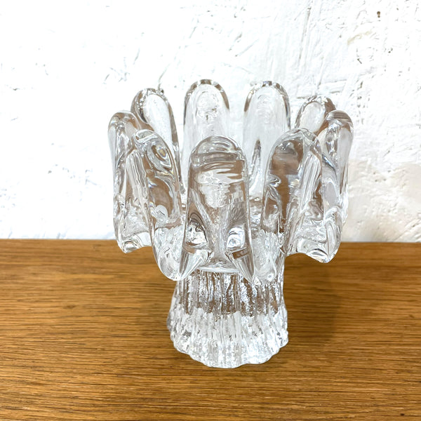 キャンドルホルダー ガラス クリア Clear Sunflower サンフラワー コスタボダ KOSTABODA Goran Warff 北欧 ヴィンテージ スウェーデン Sweden