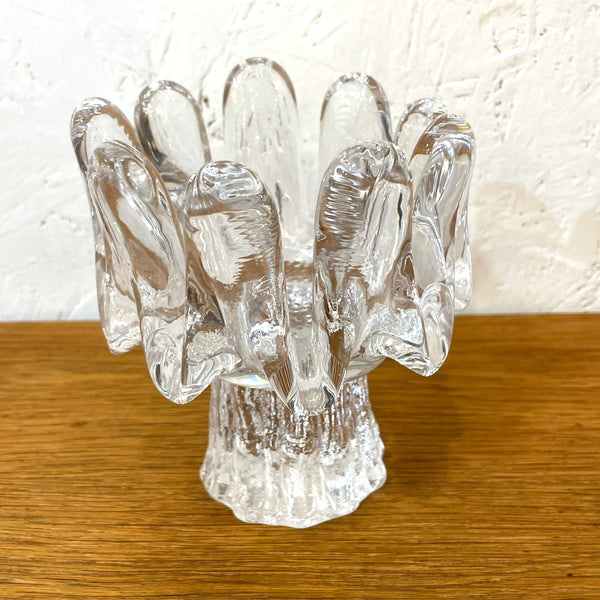 キャンドルホルダー ガラス クリア Clear Sunflower サンフラワー コスタボダ KOSTABODA Goran Warff 北欧 ヴィンテージ スウェーデン Sweden