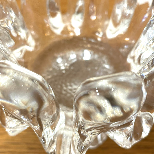 キャンドルホルダー ガラス クリア Clear Sunflower サンフラワー コスタボダ KOSTABODA Goran Warff 北欧 ヴィンテージ スウェーデン Sweden