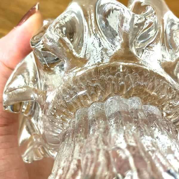キャンドルホルダー ガラス クリア Clear Sunflower サンフラワー コスタボダ KOSTABODA Goran Warff 北欧 ヴィンテージ スウェーデン Sweden
