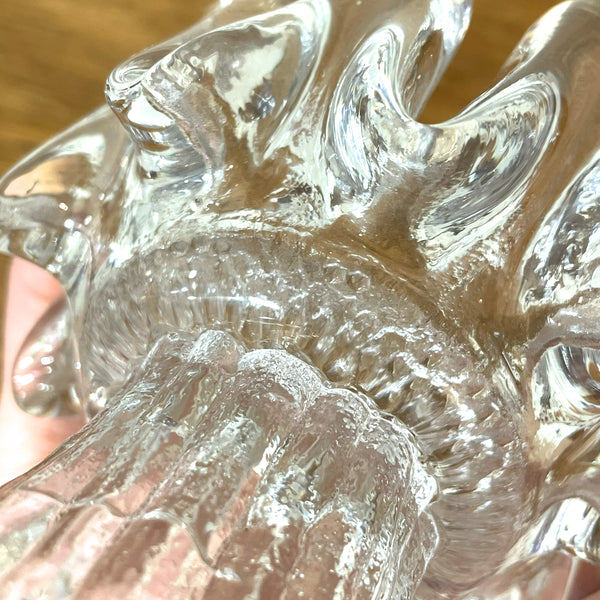 キャンドルホルダー ガラス クリア Clear Sunflower サンフラワー コスタボダ KOSTABODA Goran Warff 北欧 ヴィンテージ スウェーデン Sweden
